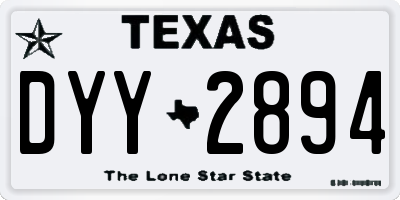 TX license plate DYY2894
