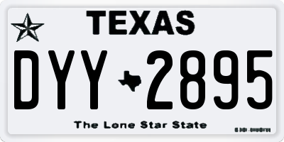 TX license plate DYY2895