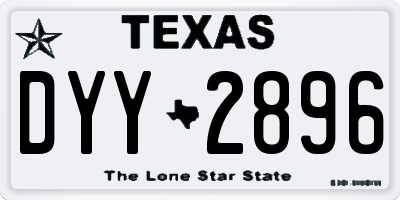 TX license plate DYY2896