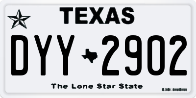 TX license plate DYY2902