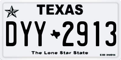 TX license plate DYY2913