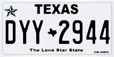 TX license plate DYY2944