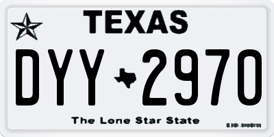 TX license plate DYY2970