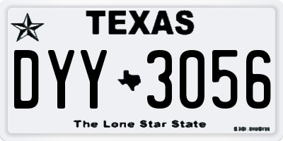 TX license plate DYY3056