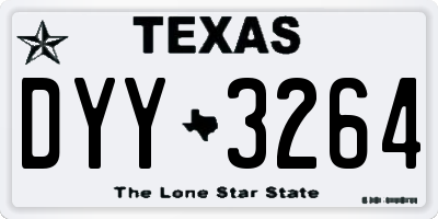 TX license plate DYY3264