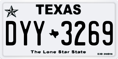 TX license plate DYY3269