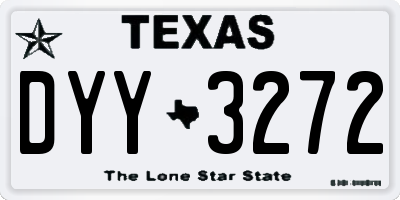 TX license plate DYY3272