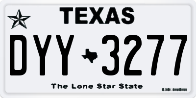 TX license plate DYY3277