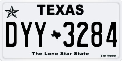 TX license plate DYY3284