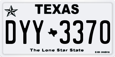 TX license plate DYY3370