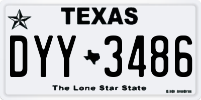 TX license plate DYY3486