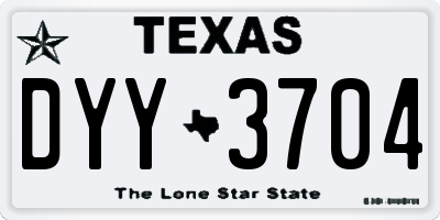 TX license plate DYY3704