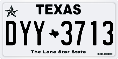 TX license plate DYY3713