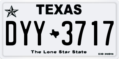 TX license plate DYY3717