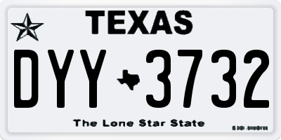 TX license plate DYY3732