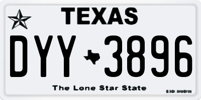 TX license plate DYY3896