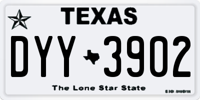 TX license plate DYY3902