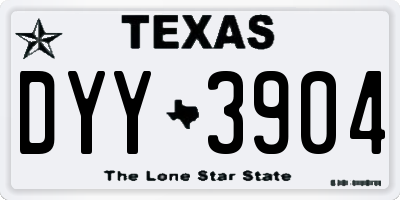 TX license plate DYY3904