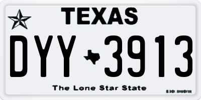 TX license plate DYY3913