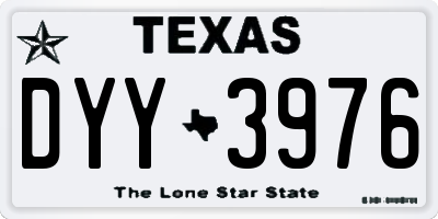 TX license plate DYY3976