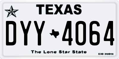 TX license plate DYY4064