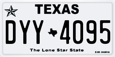 TX license plate DYY4095