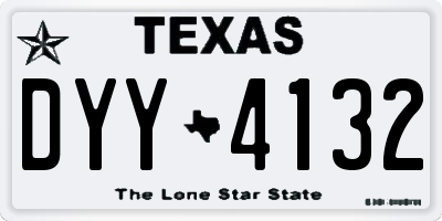 TX license plate DYY4132