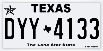 TX license plate DYY4133