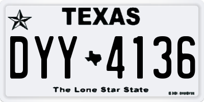 TX license plate DYY4136