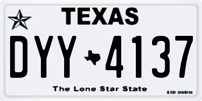 TX license plate DYY4137