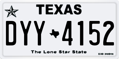 TX license plate DYY4152