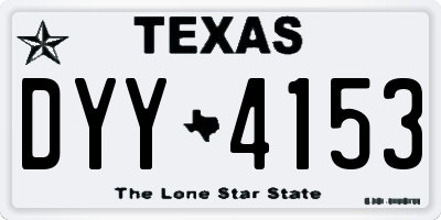 TX license plate DYY4153