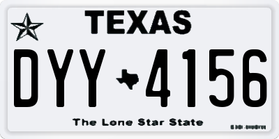 TX license plate DYY4156