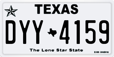 TX license plate DYY4159