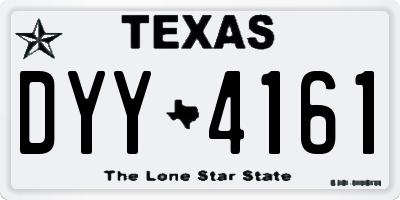 TX license plate DYY4161