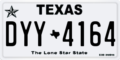 TX license plate DYY4164