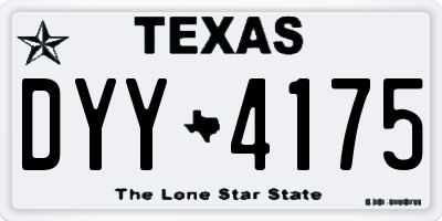 TX license plate DYY4175