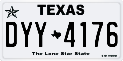 TX license plate DYY4176