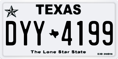 TX license plate DYY4199