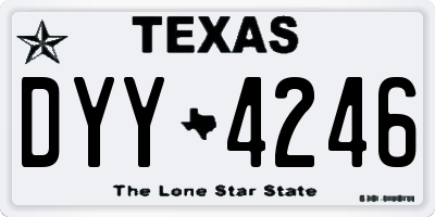 TX license plate DYY4246