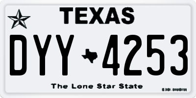 TX license plate DYY4253