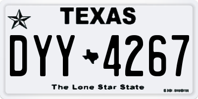 TX license plate DYY4267