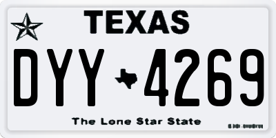 TX license plate DYY4269