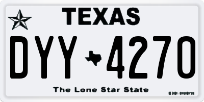 TX license plate DYY4270