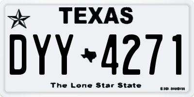 TX license plate DYY4271