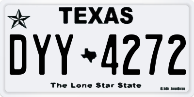TX license plate DYY4272