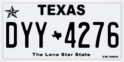 TX license plate DYY4276