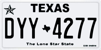 TX license plate DYY4277