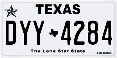 TX license plate DYY4284