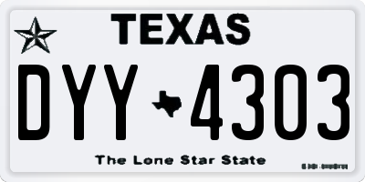 TX license plate DYY4303